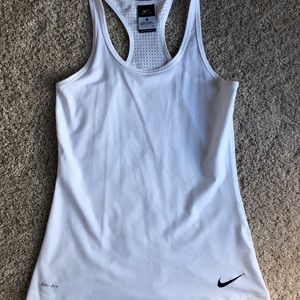 NIKE DRYFIT WHITE TANK TOP